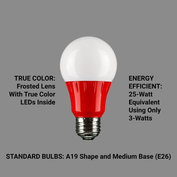 LED A19 Colored Light Bulb - Image 2